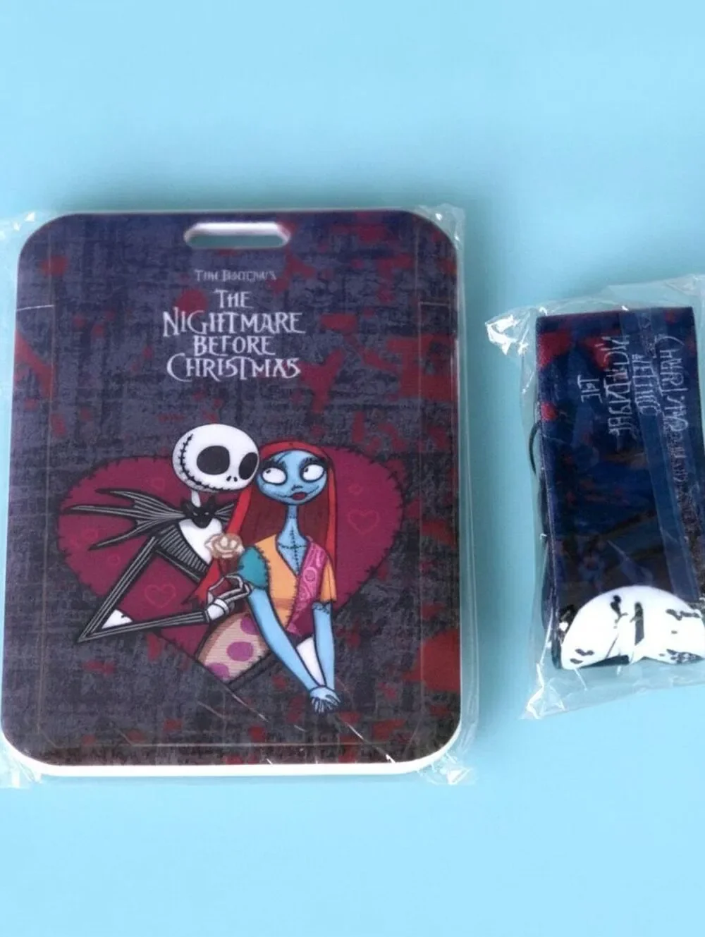 The Nightmare Before Christmas Lanyard w ID Holder Keychain